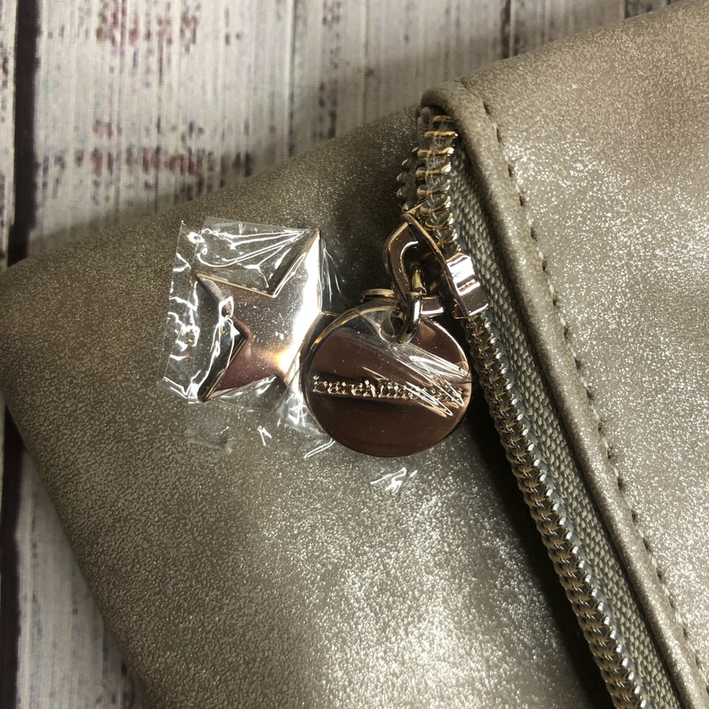 NWOT BareMinerals Bronze Metallic fold soft clutch - Picture 4 of 6